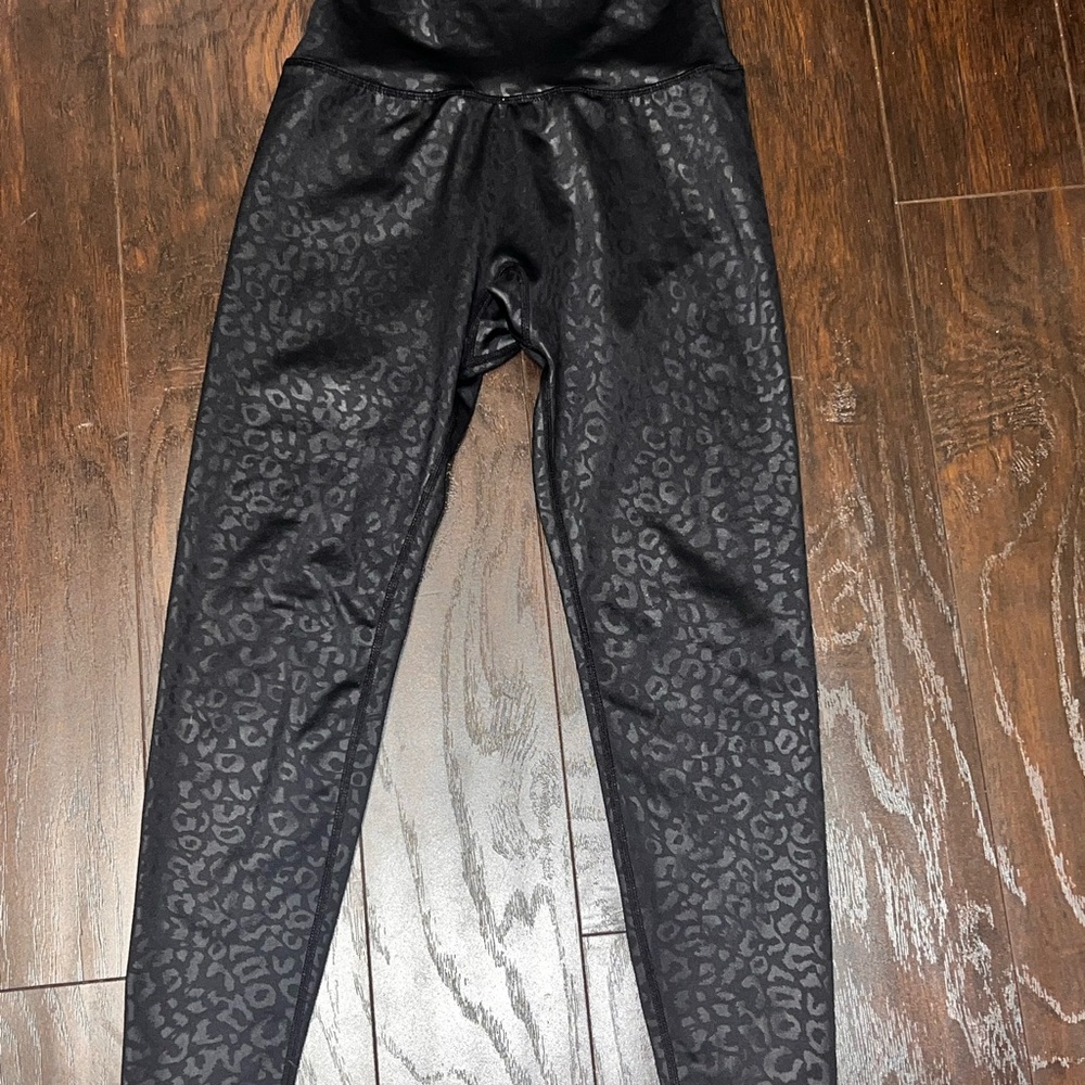 Stylish Black Leopard Print Kids Leggings